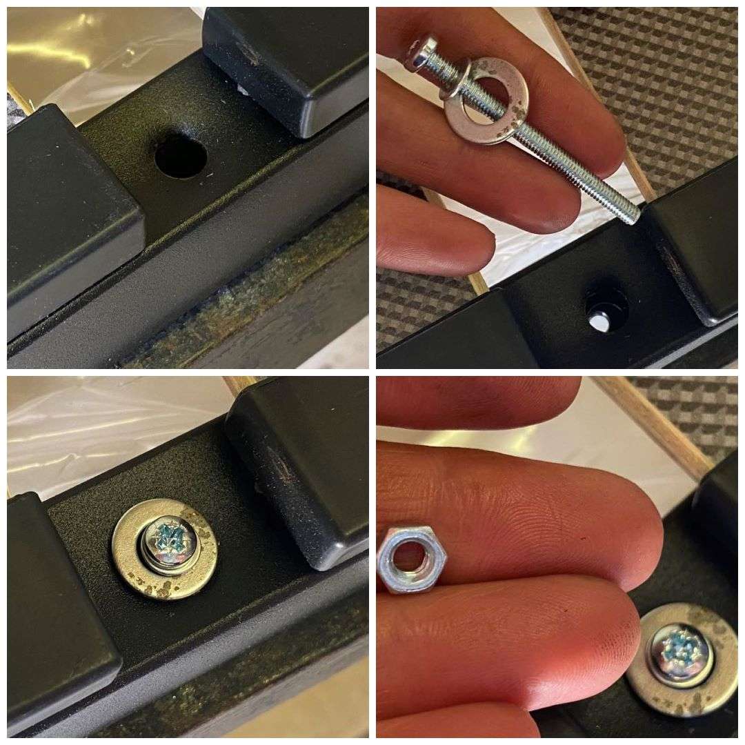 Attaching a single bed base to an antique iron bed