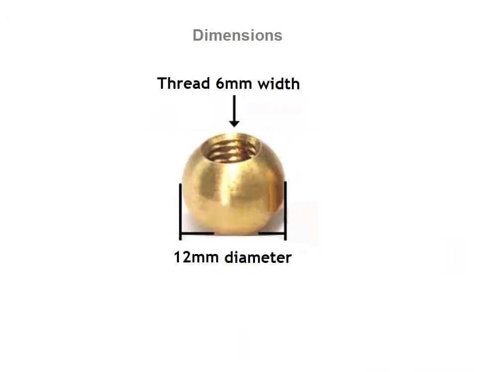 Brass Balls Replacements For Antique Beds - 12mm