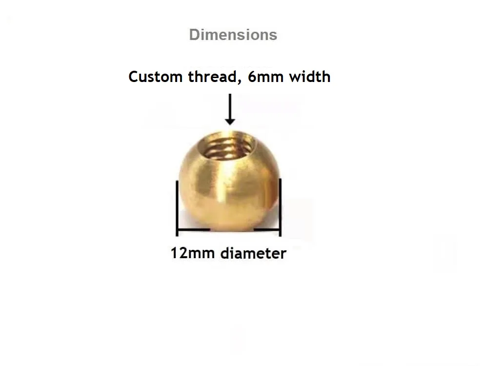 Brass Balls Replacements - Custom Thread 12mm