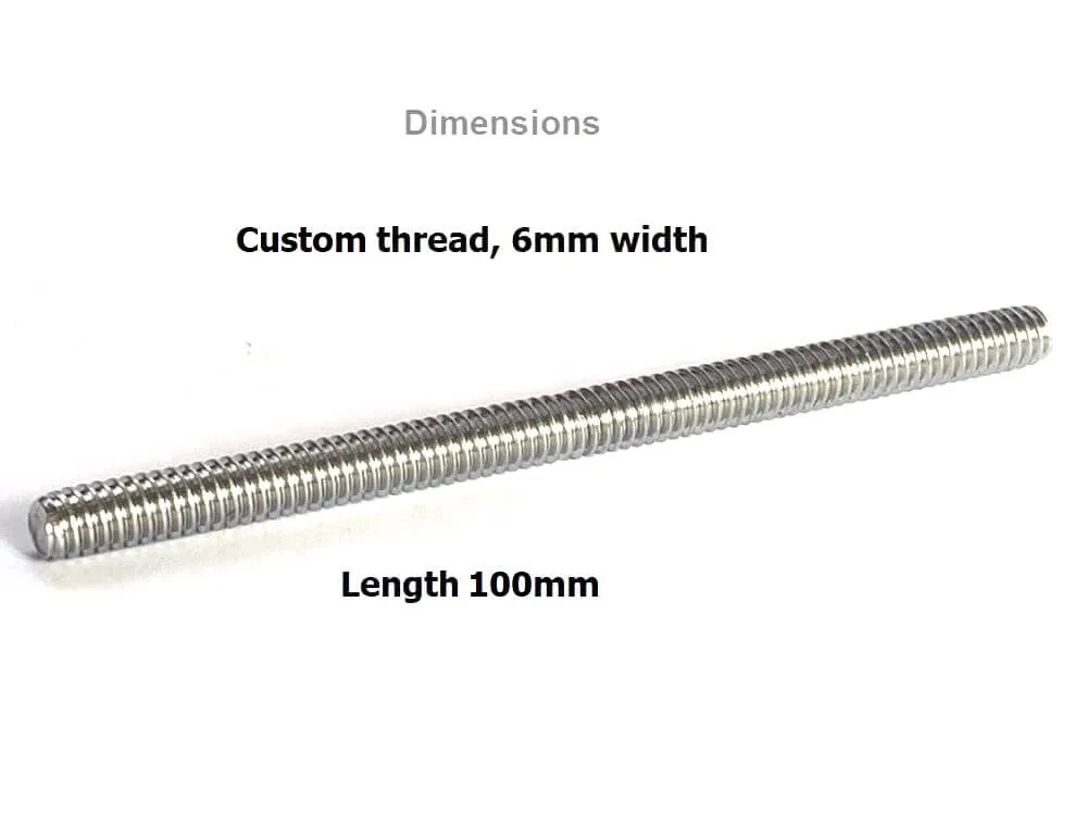 Custom Threaded Rod 100mm PK 2