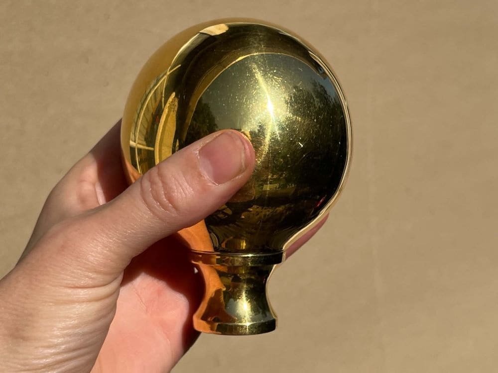 Brass Bedknob Finial Diameter 3 Inches