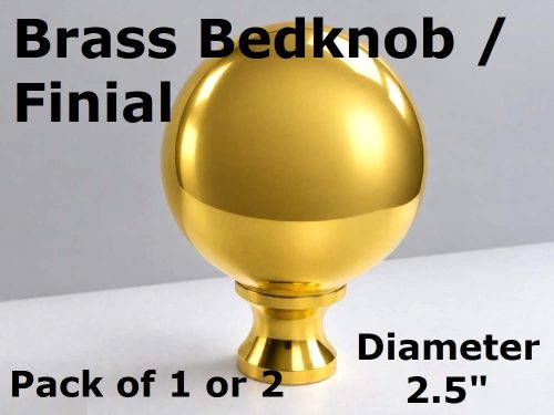 Brass Bedknob For Antique Beds 2.5