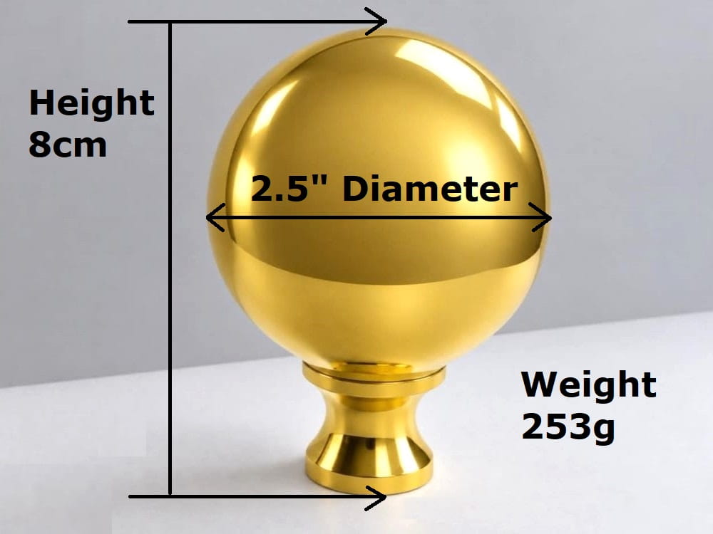 Brass Bedknob For Antique Beds Dimensions 2.5