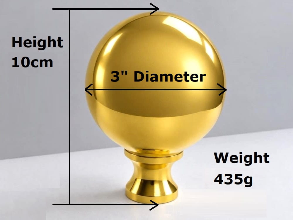 Brass Finial Dimensions 3
